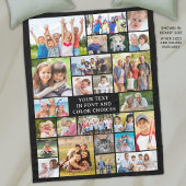 Einfache 25-Bild-Collage Personalisiert Fleecedecke