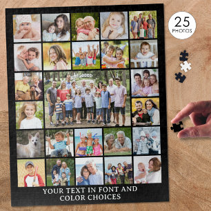 Einfache 25-Foto-Collage Personalisierte Anpassung Puzzle