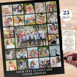 Einfache 25 Fotomaterial Personalisiert kundenspez Puzzle