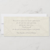 Einfache 2-Flachkarte - Beileid Vielen Dank Karten (Rückseite)