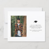 Einfache 2 Foto Abschluss Einladung (Rückseite)