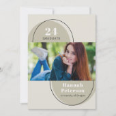 Einfache 2-Foto-Abschluss-Uni Ankündigung (Vorderseite)
