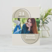 Einfache 2-Foto-Abschluss-Uni Ankündigung (Stehend Vorderseite)