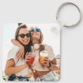 Einfache 2-Foto-Doppelseitige beste Freunde Schlüsselanhänger (Rückseite)