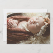 Einfache 2 Foto Girl Birth Ankündigung (Rückseite)