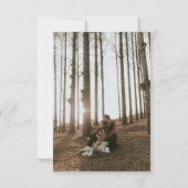Einfache 2 Foto Hochzeit Einladung (Rückseite)