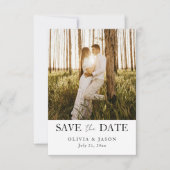 Einfache 2-Foto-Hochzeit - Save the Date (Vorderseite)