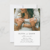 Einfache 2-Foto-Hochzeit - Save the Date (Rückseite)