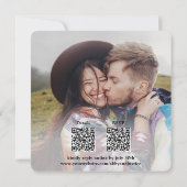 Einfache 2-Foto-Overlay-All-in-One-QR-UAWG Wedding Einladung (Rückseite)
