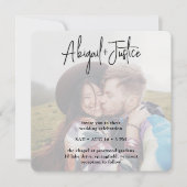 Einfache 2-Foto-Overlay-All-in-One-QR-UAWG Wedding Einladung (Vorderseite)