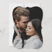 Einfache 2-Foto-Overlay-Skript-Hochzeit Einladung (Rückseite)