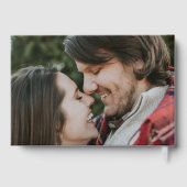 Einfache 2-Foto-Overlay-Skript-Hochzeit Gästebuch (Rückseite)