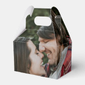 Einfache 2-Foto-Overlay-Skript-Hochzeit Geschenkschachtel (Rückseite)
