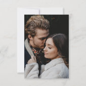 Einfache 2-Foto-Overlay-Skript-Hochzeit RSVP Karte (Rückseite)