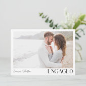 Einfache 2-Foto-Script-Engagement-Partei Ankündigung (Stehend Vorderseite)