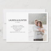 Einfache 2-Foto-Script-Engagement-Partei Ankündigung (Rückseite)