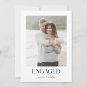 Einfache 2-Foto-Script-Engagement-Partei Ankündigung (Vorderseite)