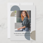 Einfache 2-Foto-Universitätsausstellung Ankündigung (Rückseite)