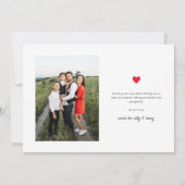 Einfache 2 Foto Valentinstag Feiertagskarte (Rückseite)