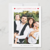 Einfache 2 Foto Valentinstag Feiertagskarte (Vorderseite)