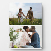 Einfache 2-FotoCollage Fotoplatte (Vorderseite)