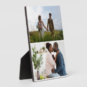 Einfache 2-FotoCollage Fotoplatte (Seite)