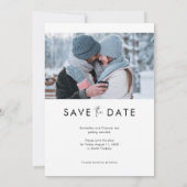Einfache 2 Fotos Hochzeit Save The Date (Rückseite)
