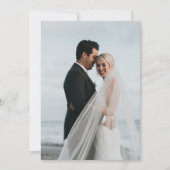 Einfache 2 Hochzeitsbasis für Foto für Vellum-Over Dankeskarte (Vorderseite)