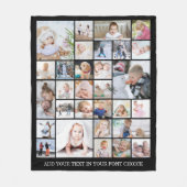 Einfache 30-Bild-Collage benutzerdefinierte Farbe  Fleecedecke (Vorderseite)