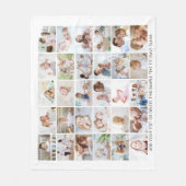 Einfache 30-Foto Collage Personalisiert Fleecedecke (Vorderseite)
