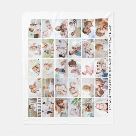 Einfache 30-Foto Collage Personalisiert Fleecedecke (Vorderseite)
