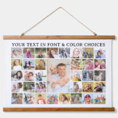 Einfache 35-Fotomaterial Personalisiert Wandteppich Mit Holzrahmen (Vorne)