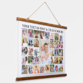 Einfache 35-Fotomaterial Personalisiert Wandteppich Mit Holzrahmen (Gewinkelt)