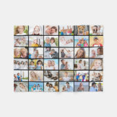 Einfache 36 FotoCollage Fleecedecke (Vorderseite (Horizontal))
