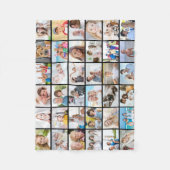 Einfache 36 FotoCollage Fleecedecke (Vorderseite)