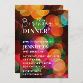 Einfache 39. Geburtstagseinladung Confetti Dinner Einladung (Vorne/Hinten)
