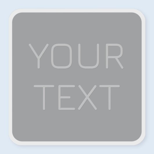 Einfache 3-dimensionale Darstellung | Grau Aufkleber