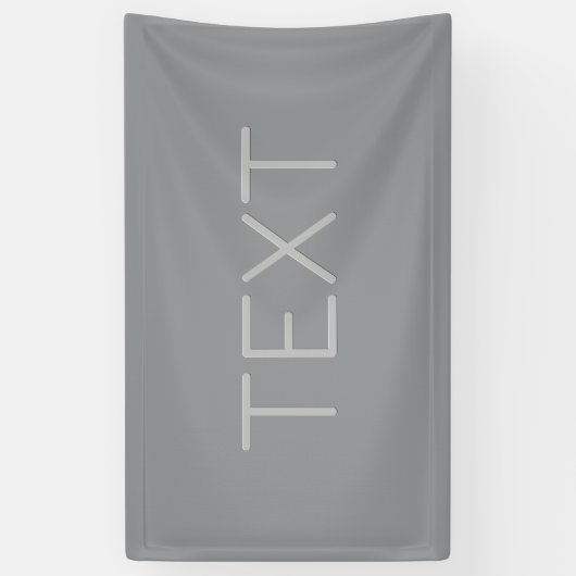 Einfache 3-dimensionale Darstellung | Grau Banner (Vertikal)