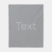 Einfache 3-dimensionale Darstellung | Grau Fleecedecke (Vorderseite)