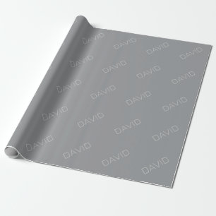 Einfache 3-dimensionale Darstellung Grau Geschenkpapier