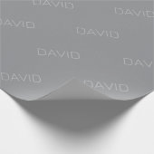 Einfache 3-dimensionale Darstellung | Grau Geschenkpapier (Ecke)