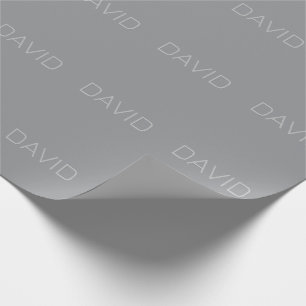Einfache 3-dimensionale Darstellung Grau Geschenkpapier