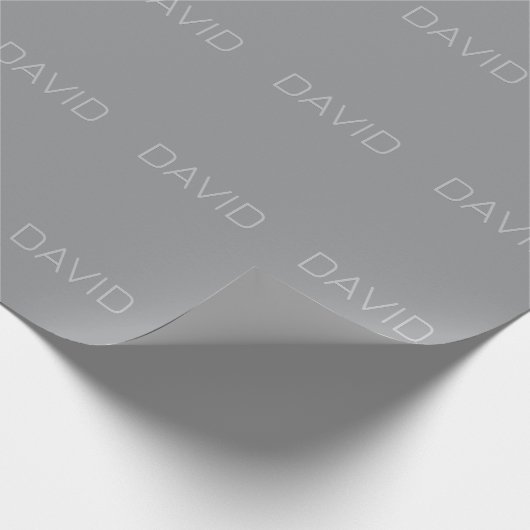 Einfache 3-dimensionale Darstellung | Grau Geschenkpapier (Ecke)