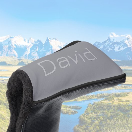 Einfache 3-dimensionale Darstellung | Grau Golf Headcover