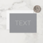 Einfache 3-dimensionale Darstellung | Grau Mitteilungskarte (Vorderseite/Rückseite Beispiel)