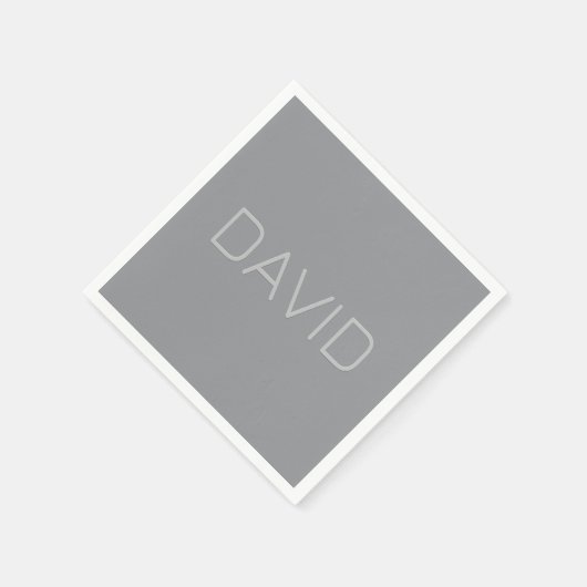 Einfache 3-dimensionale Darstellung | Grau Serviette (Ecke)