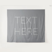 Einfache 3-dimensionale Darstellung | Grau Wandteppich (Vorderseite (Horizontal))