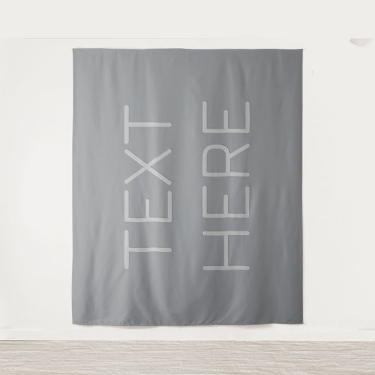 Einfache 3-dimensionale Darstellung | Grau Wandteppich (Vorderseite)