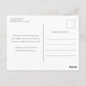 Einfache 3 Foto Blue Abschluss Ankündigung Postkarte (Rückseite)