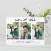 Einfache 3-Foto-Collage-Klasse für benutzerdefinie Ankündigung (Stehend Vorderseite)